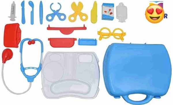 Homeoculture 19 piece pretend play doctor set for kids in a briefcase packing