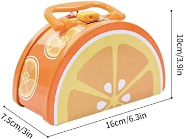 Fruit print metal piggy bank Design mix random only