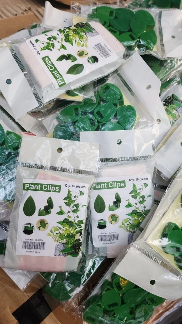 Leaf shape plant clips pack of 10