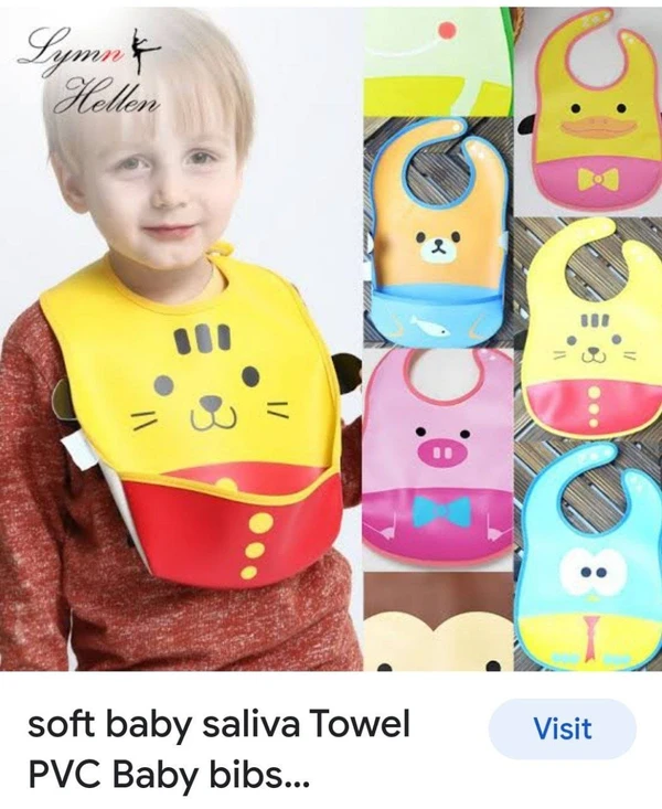 Homeoculture Cute cartoon bibs for kids Pvc silicone material Design choice not possible Premium quality