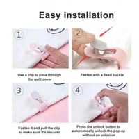 Homeoculture Quilt non slip Fixing clip Set of 4