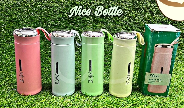 New bottles in stock now Capacity 400 ml Nice print bottles Glass inside Color random only