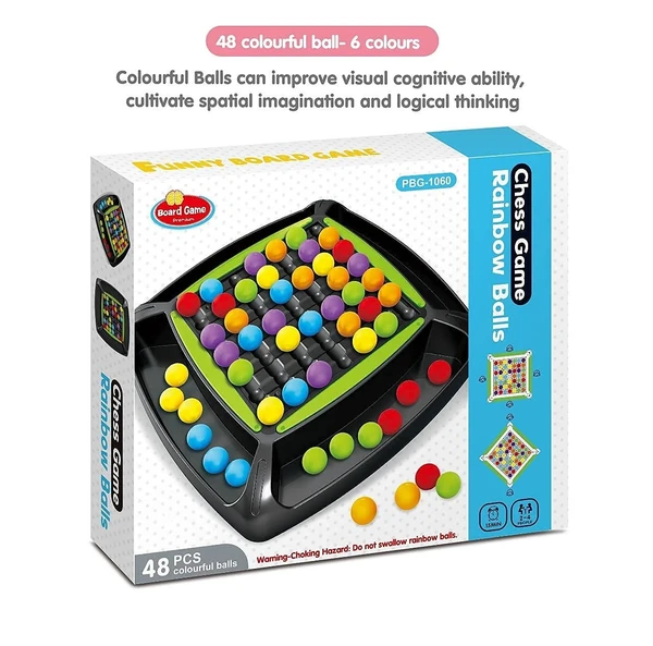 Rainbow Ball Chess Board Game, Game for Kids, Adults and Family Puzzle Magic Rainbow Ball Matching Game