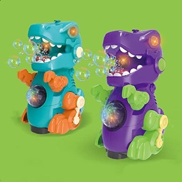 Bubble Machine Walk & Stand Dinosaur with Music and Light. Dinosaur Water Spray Gun Dinosaur Spray Pistols with Light Realistic Toys Gifts