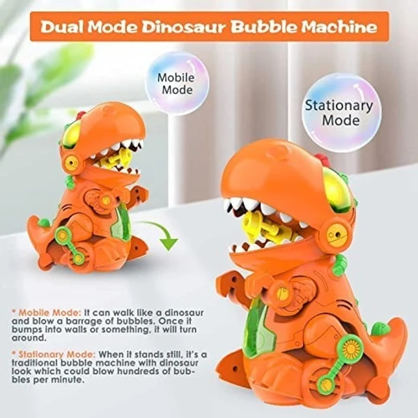 Bubble Machine Walk & Stand Dinosaur with Music and Light. Dinosaur Water Spray Gun Dinosaur Spray Pistols with Light Realistic Toys Gifts