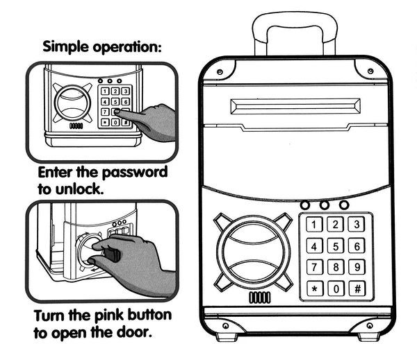 Homeoculture Money Safe ATM Kids Piggy Savings Bank with Electronic Lock Piggy Bank ATM with Password, Cartoon Piggy Bank for Kids, Children (Multicolor)