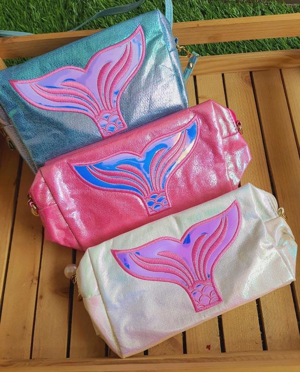 Mermaid theme multi purpose use pouch pouch With sling  Super quality  18*11*7cm approx