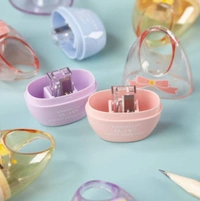 Homeoculture New arrival Cute sharpeners premium quality in 2 new design Donut Purse Color random only pack of 12