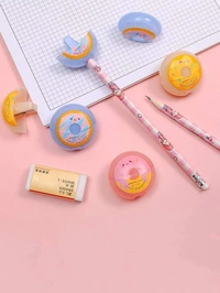 Homeoculture New arrival Cute sharpeners premium quality in 2 new design Donut Purse Color random only pack of 12