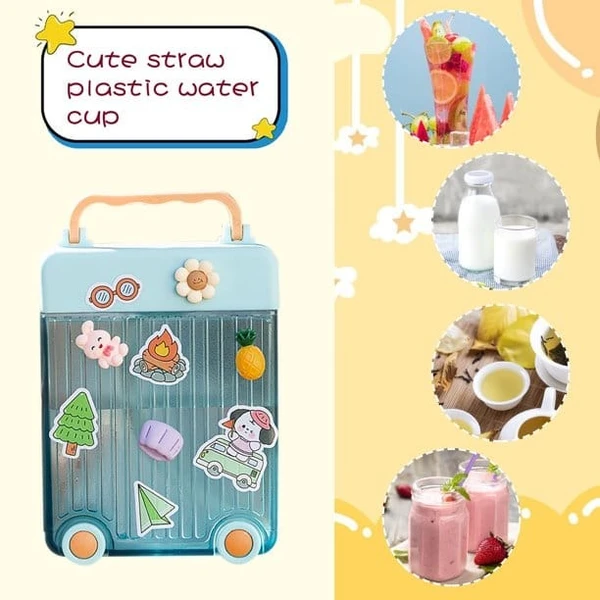 Suitcase bottle for kids 10.5*16.5 cms 450 ml