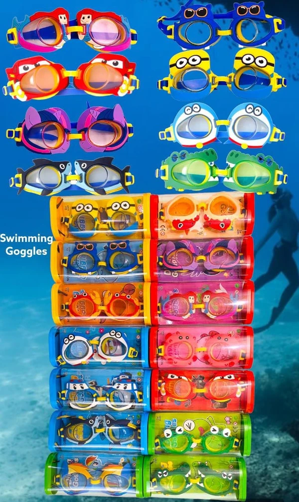 Homeoculture Swimming Goggles for kids Color design random only