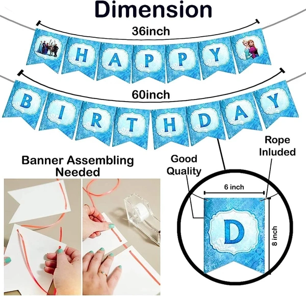 Homeoculture New happy birthday banner in paper 3 themes available Frozen Superhero Animal
