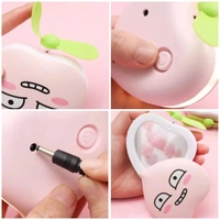 Heart smiley mirror cum lamp cum fan with usb charging