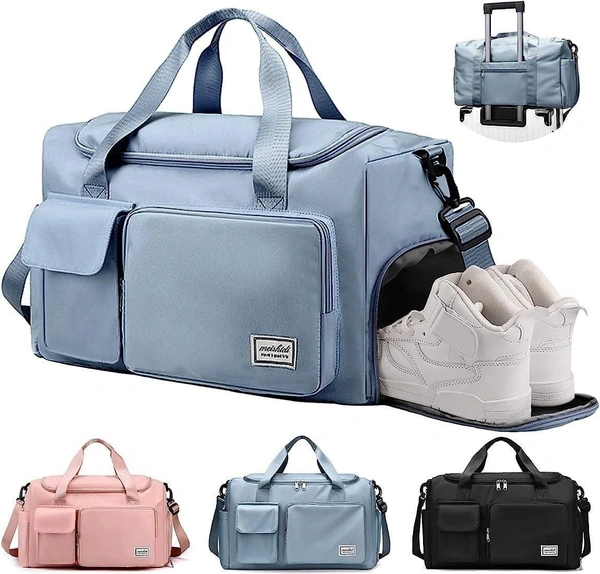 Shoe partition Tote Bag With Sling  Color random only