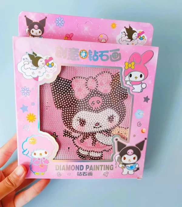 Homeoculture Children'S Handmade Diy Diamond Drawing Framed Cartoon Girl Toy Sticker Material Package