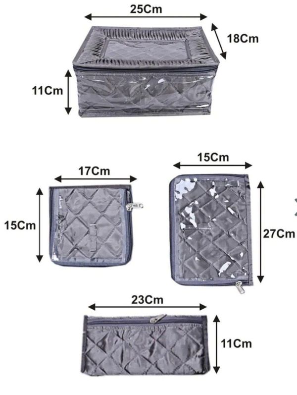 11 flap jewellery organiser which comes in a satin jewellery box kit