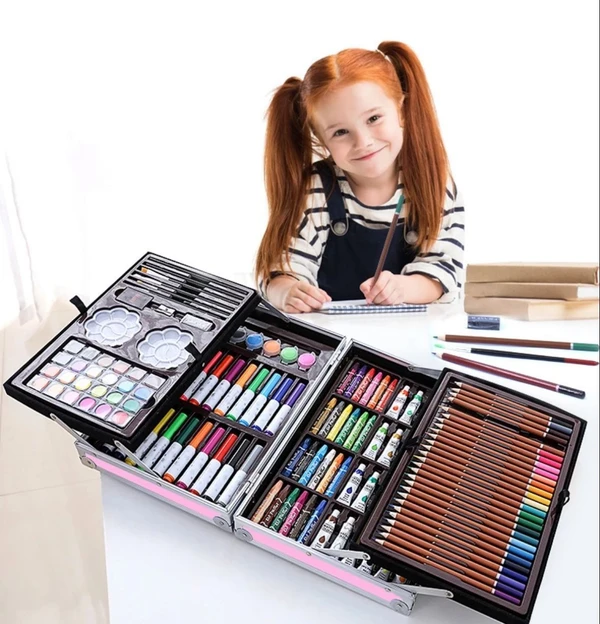 145 pc coloring suitcase sets