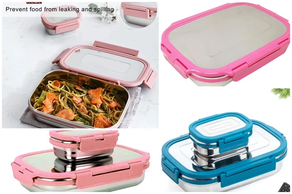 Homeoculture Stainless steel lunch boxes with steel dibbi Premium quality