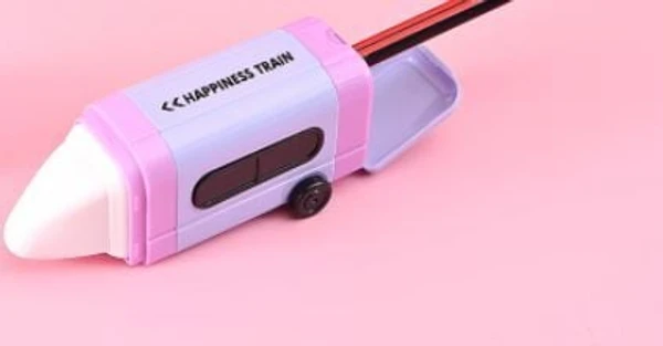 Homeoculture Two-in-One Fun: Train Bus Sharpener Plus Eraser for Kids  (Multicolor)