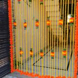 Marigold ➕  Velvet yarn flower backdrop