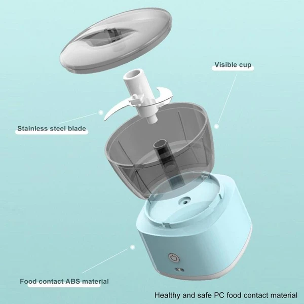 New arrival Food Chopper Electric Wireless Small Food Processors With Stainless Steel Fruit Potato Chopper 300ml Multifunctional Minced