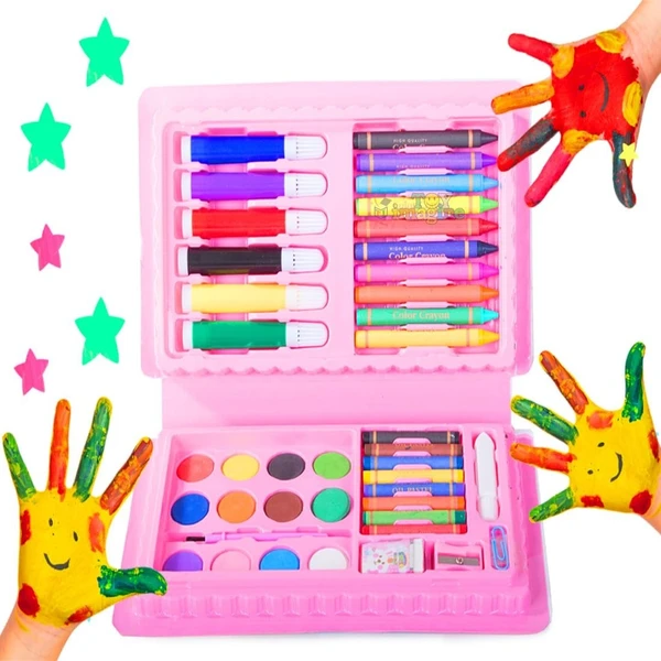 Homeoculture 42 Pcs Color Set For Kids Color Pencil, Crayons, Water Color, Sketch Pens