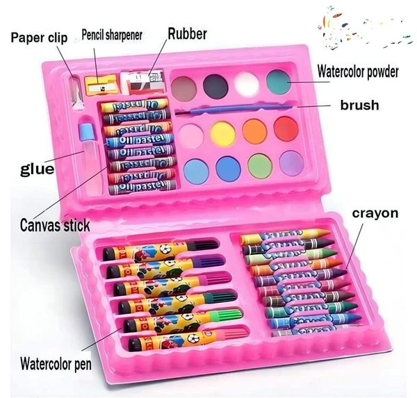 Homeoculture 42 Pcs Color Set For Kids Color Pencil, Crayons, Water Color, Sketch Pens