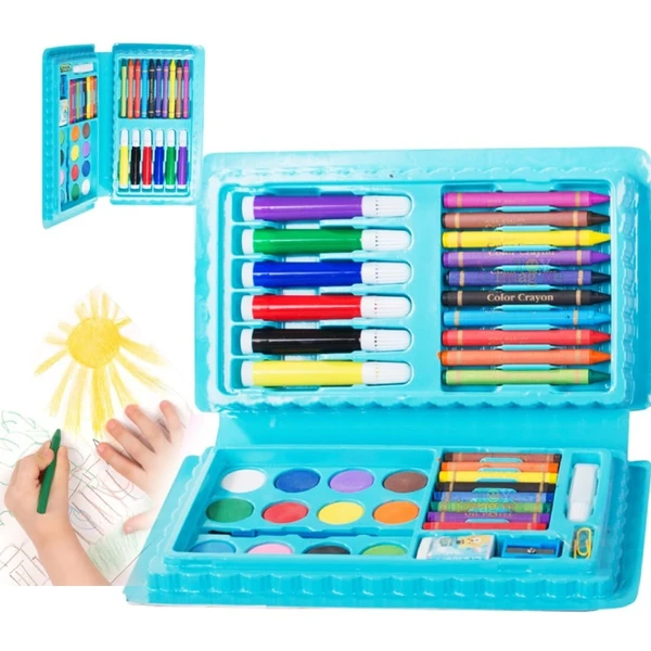 Homeoculture 42 Pcs Color Set For Kids Color Pencil, Crayons, Water Color, Sketch Pens