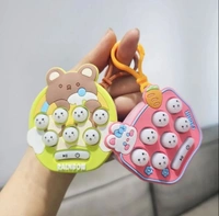 Homeoculture Retro Mini Whack-a-mole Game Console Handheld With Keychain Keyring Nostalgic Game Players