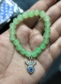 Free size evil eye hanging stretchable bracelet with pearls pack of 12