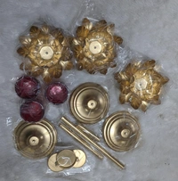 Lotus tealight candles holders with stand set of 3 Size 9/11/13 inches 3 glasses included