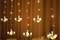 Chandelier Curtain String Lights with 8 Flashing Modes