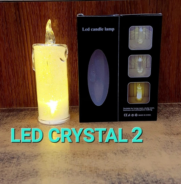 Homeoculture Led crystal pillar candle with melted wax effect Single box packing On and off button
