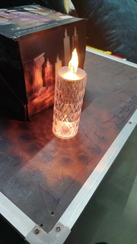 Homeoculture Led crystal look candles 15 cms approx with on and off button pack of 3