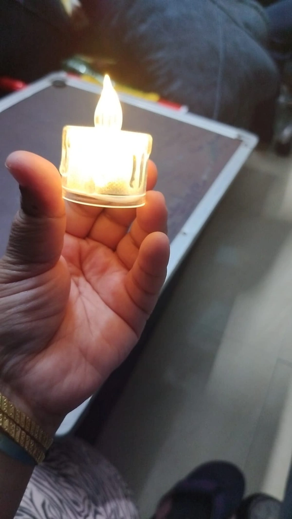 Homeoculture Crystal look melted wax effect led candles 12 pcs
