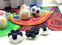 Homeoculture Soccer Erasers Sport Ball Erasers Soccer Miniatures Mini Soccer Ornaments Favor Gifts for Boys Birthday Party