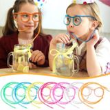 Crazy glasses with straw