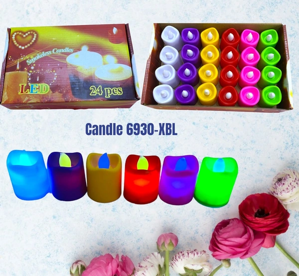 Pack of 24 Multicolor led candles