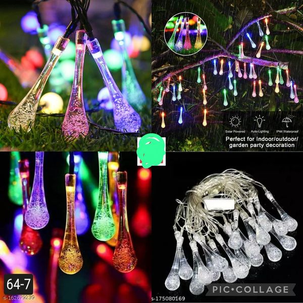 Waterdrop String Lights  Multicolor 14- 16 Led approx Bulbs