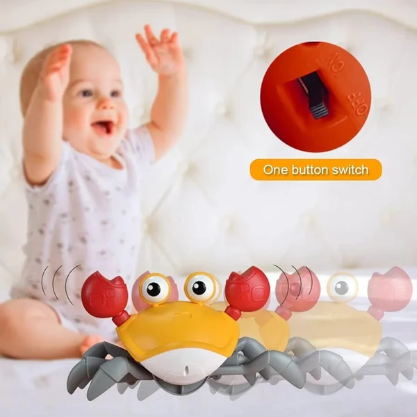 Homeoculture Crawling Crab Baby Musical Kids Toy with LED Lights & Rechargeable Battery with USB Cable | Interactive Early Learning Toys for Kids & Toddlers  with sensors