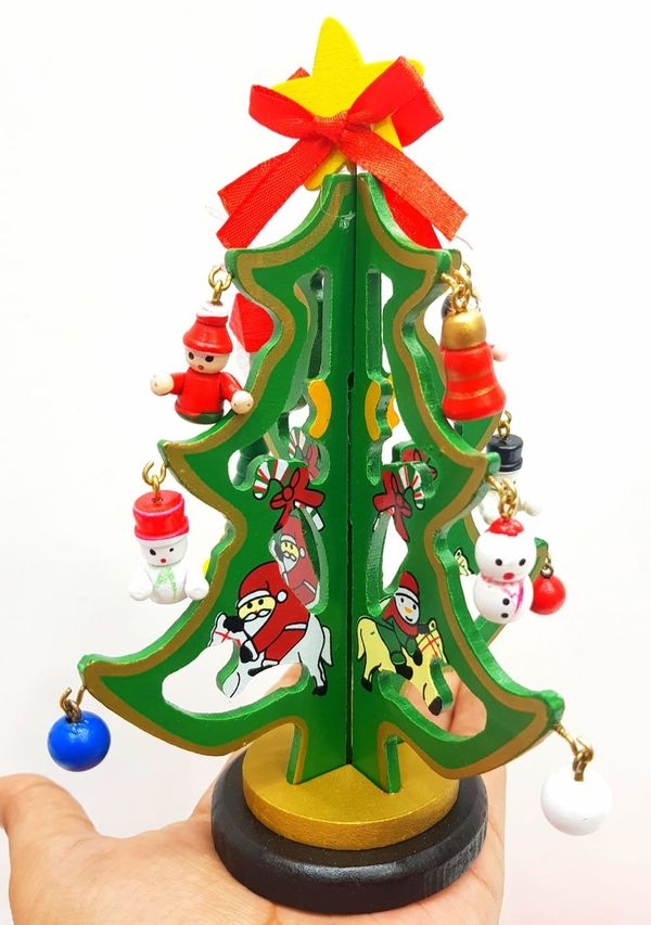 Wooden Christmas tree Box packing 13*12 cms