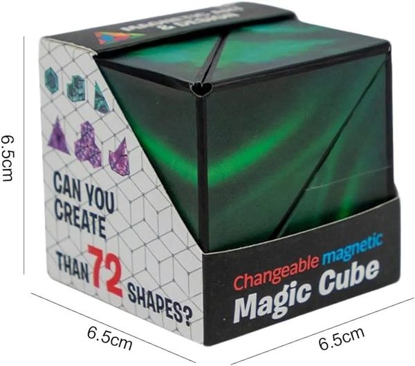 Magnetic Magic Cube Fidget Puzzle Toy Mind-Challenging Game 24 Rare Earth Magnet Transforms Into Over 70 Shapes for Kids & Adults