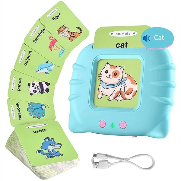 Homeoculture Card Reader for kids.  112 pcs card   ( Total 224 words)