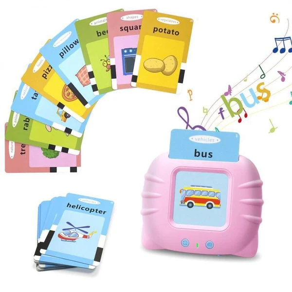 Homeoculture Card Reader for kids.  112 pcs card   ( Total 224 words)