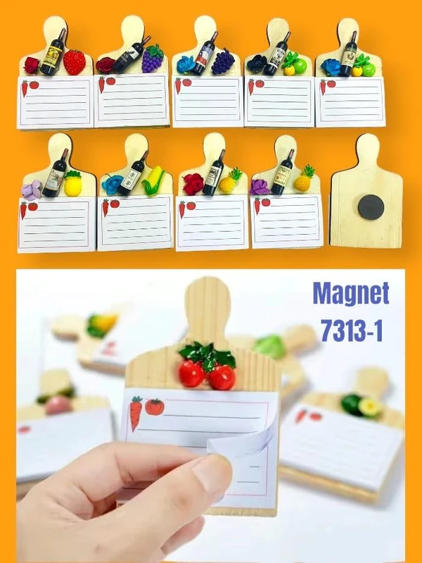 Homeoculture New wooden fridge magnets with notepad