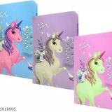 Unicorn A5 password lock diary with pen combo(led or water glitter)Color random only