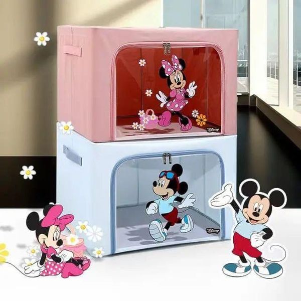 cute kids 66 ltrs storage organiser now with cartoon print Color design random only