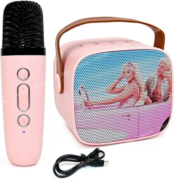 Homeoculture Hottest Selling Karaoke Mic With Bluetooth Speaker RANDOM DESIGN