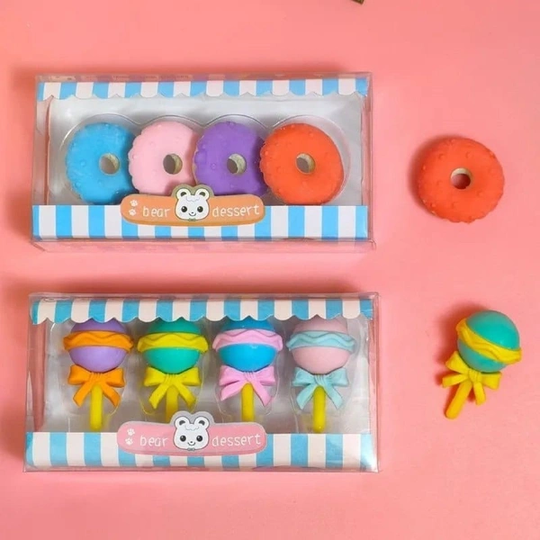 Donut Candy  Icecream Softy erasers