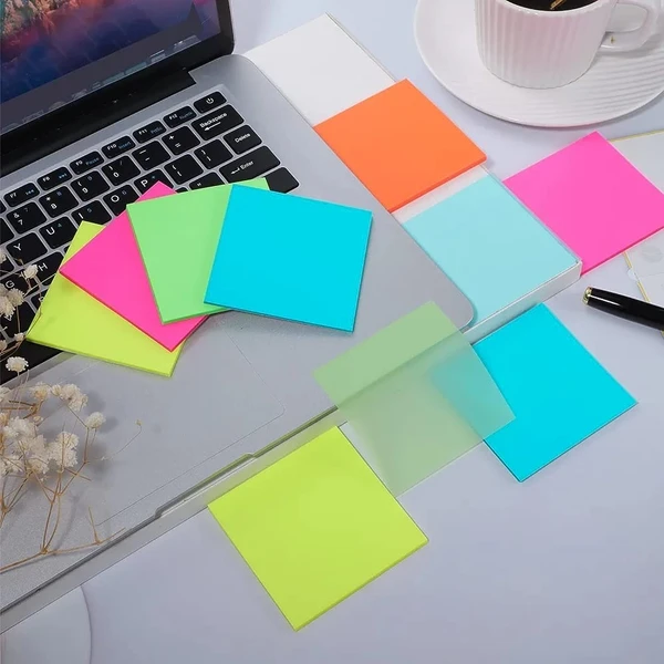 Homeoculture Transparent Sticky Notes now available in white n neon